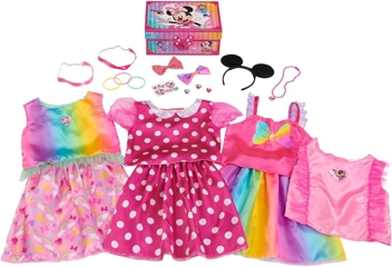 21-Piece (4 Tops / 3 Skirts) Just Play Disney ' Minnie Mouse Bowdazzling & Pretend Play Trunk (Fits Sizes 4 - 6x)