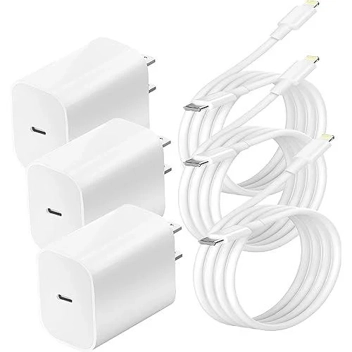 Soipebot MFi Certified iPhone Fast Charger w/ 6ft Charging Cable (3-Pack)