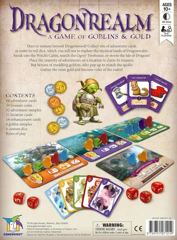 Gamewright Dragonrealm – A Strategy Card and Dice Game of Goblins & Gold