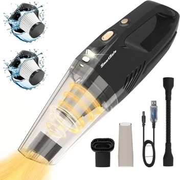 SmartSafe 9000pa Cordless Handheld Car Vacuum w/ LED Light