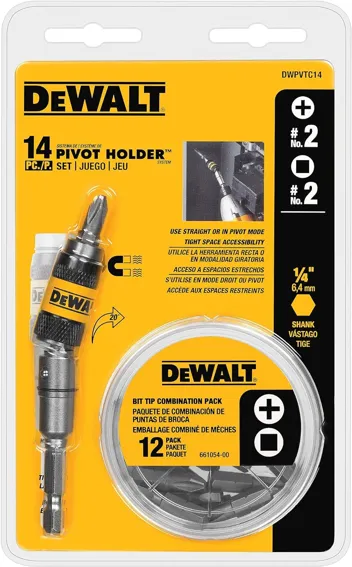 DWPVTC14 Pivoting Driver Bit Set (14-Piece)