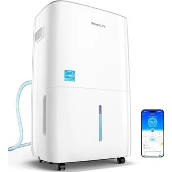 H7151 4500sq ft WiFi Smart Dehumidifer (Max 52L/Day) with Drain Hose