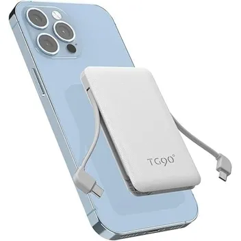 TG90 6000mAh Portable Mini Power Bank w/ Built-in Cables