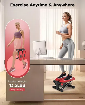 VitalLeap 350lb Load-Bearing Stepper with Resistance Bands