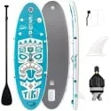 10.5'x 35" Inflatable Ultra-Light Stand Up Paddle Board Bundle (Green)