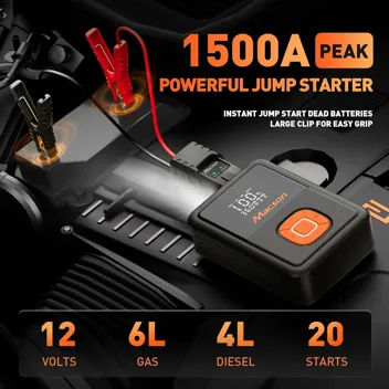 1500A Portable Car Jump Starter & 150PSI Air Compressor