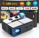 Ricilar Native 1080p 680-ANSI Lumen WiFi Portable Projector