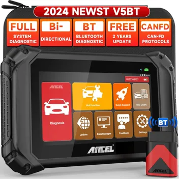 V5BT Bluetooth Wireless OBD2 Car Scanner Diagnostic Tool + Free 12V Car Battery Tester