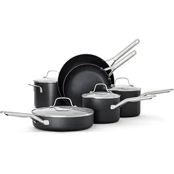Hard-Anodized Nonstick Cookware Set (10-Piece)