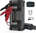 Avapow A68 6000A Portable Car Jump Starter with Smart Jumper Clamps, Built-in LED Light