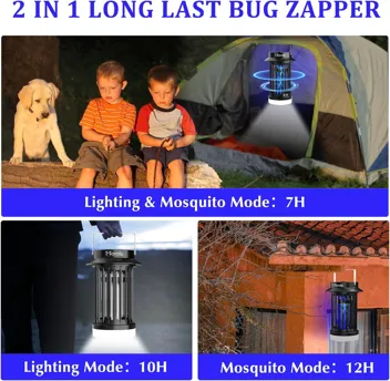 Morole 2-in-1 UV Light 2600mAh Rechargeable Portable Bug Zapper