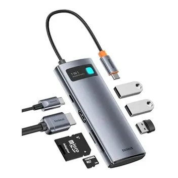 7-in-1 USB C Hub Multiport Adapter w/ 100W USB-C Power Delivery