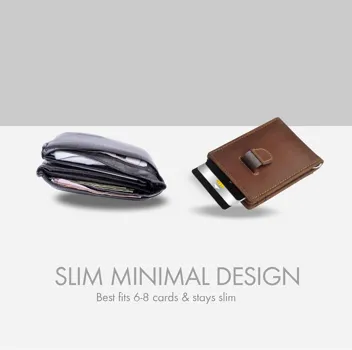 Kaifong RFID Blocking Slim Wallet w/ Money Clip