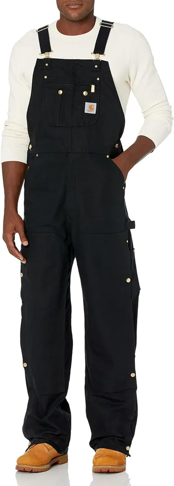 Carhartt Loose Fit Firm Duck Bib Overall (Black)