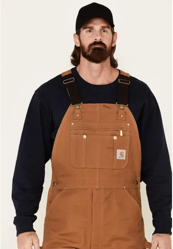 Carhartt Loose Fit Firm Duck Bib Overall (Black)