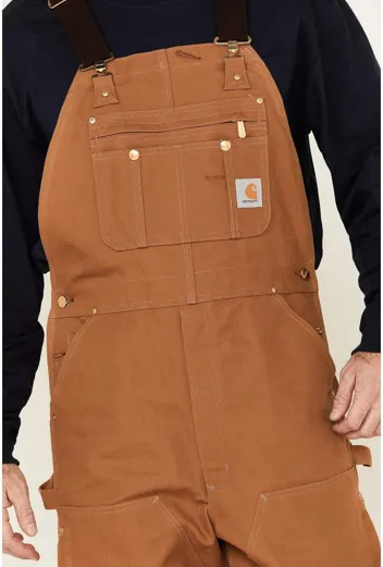 Carhartt Loose Fit Firm Duck Bib Overall (Black)