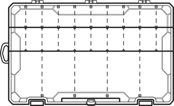 Flambeau Outdoors 1002 Tuff Tainer Fishing Tackle Tray Box w/ 6 Compartments