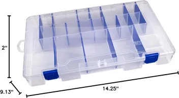 Flambeau Outdoors 1002 Tuff Tainer Fishing Tackle Tray Box w/ 6 Compartments