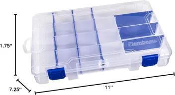 Flambeau Outdoors 1002 Tuff Tainer Fishing Tackle Tray Box w/ 6 Compartments