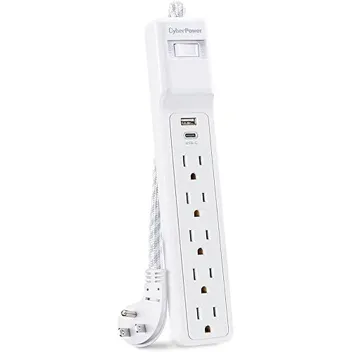 5-Outlet 2-USB Surge Protector Power Strip (P504UC) with 4ft Cord