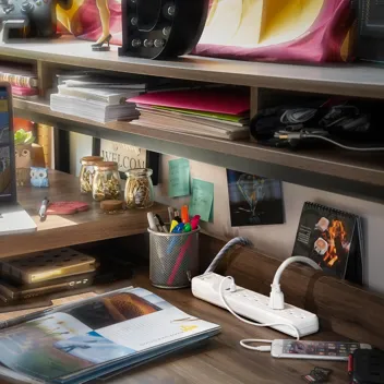 5-Outlet 2-USB Surge Protector Power Strip (P504UC) with 4ft Cord