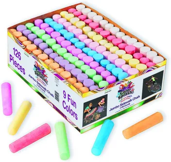 S&S Worldwide Giant Box of Jumbo Sidewalk Chalk, 126 Pieces