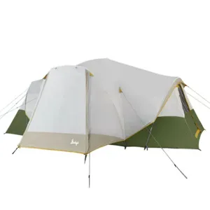 10-Person Slumberjack Riverbend 3-Room Water Resistant Hybrid Dome Tent w/ Carry Bag & Removable Room Dividers