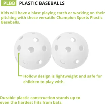 Sports 9" Hollow Plastic Baseballs