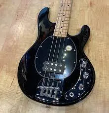 StingRay Ray4 Fingerboard Electric Bass Satin Vintage Sunburst Black Pickguard