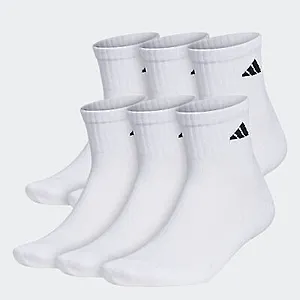 athletic Cushioned Quarter Socks 6 Pairs Black Ebay