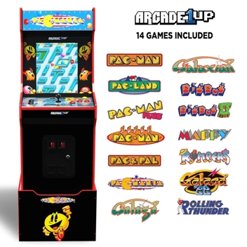 Arcade1Up Pacmania Legacy Edition Arcade Machine w/ Riser & Light-up Marquee