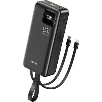 Blavor 30000mAh 65W Laptop Power Bank with Built-in Cables
