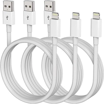 Foxsea MFi Certified 6ft iPhone Charger (3-Pack)