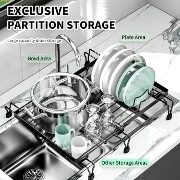 SanDream 13-19" Over The Sink Dish Drying Rack