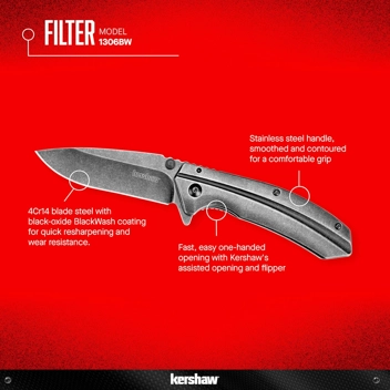 Filter 1306BW Folding Pocket Knife