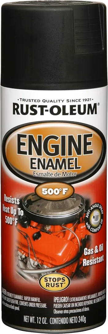 12oz Automotive Engine Eneamel Spray Paint (Low-Gloss Black)