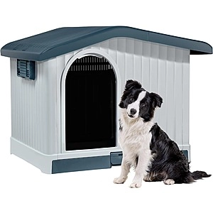 YITAHOME Large Plastic Dog House w/ Liftable Roof