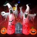 Solivaga 6ft Light-Up Spooky Ghost Halloween Inflatables Decoration