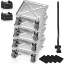 4-Piece Carbon Steel Furniture Dolly with Swivel Wheels (800lb Capacity)