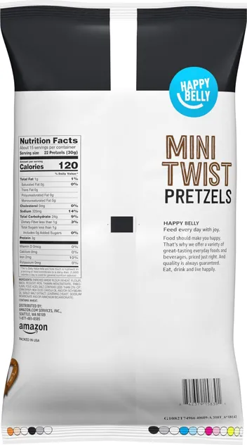 Brand Happy Belly Mini Twist Pretzels (1-Pound)