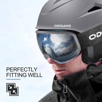 Odoland Ski Helmet with Ski Goggles + coupon