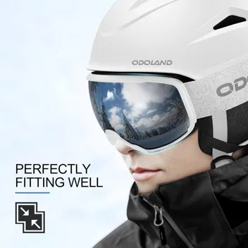 Odoland Ski Helmet with Ski Goggles + coupon