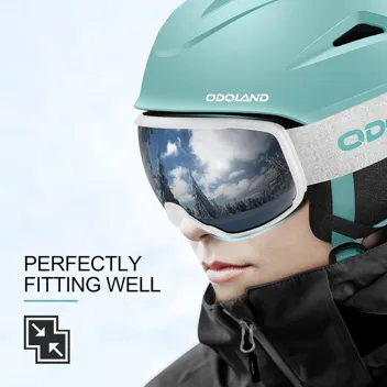 Odoland Ski Helmet with Ski Goggles + coupon