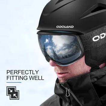 Odoland Ski Helmet with Ski Goggles + coupon