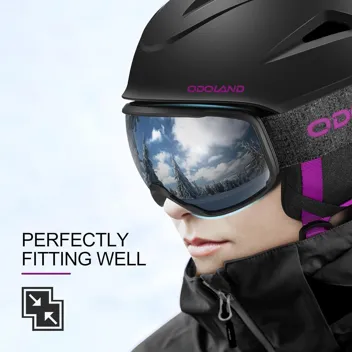 Odoland Ski Helmet with Ski Goggles + coupon