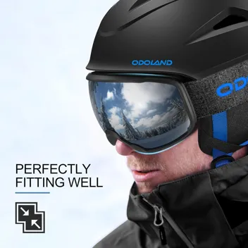 Odoland Ski Helmet with Ski Goggles + coupon