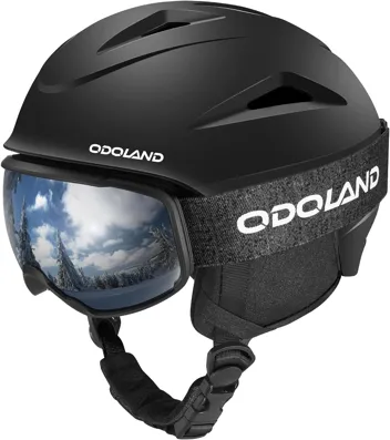 Odoland Ski Helmet with Ski Goggles + coupon