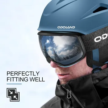 Odoland Ski Helmet with Ski Goggles + coupon