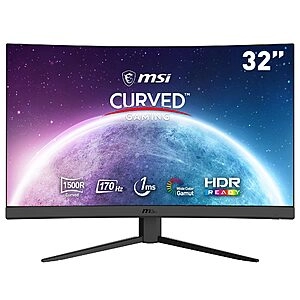 32" Optix G32CQ4 E2 QHD 2560x1440 170Hz Free Sync Curved Gaming Monitor