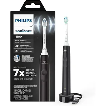 Sonicare 4100 Power Toothbrush, Rechargeable Electric Toothbrush with Pressure Sensor